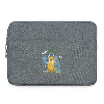 Walross Punk Rocker Halloween  - Laptoptasche 15" - Grau meliert - Vorne