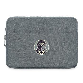 Masque de gentleman inspiré de l'horreur - Sacoche pour ordinateur portable 15 pouces - gris chiné - Devant