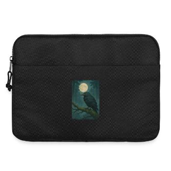 Mystical Raven Anime Moonlit Forest - Laptop bag 15" - black - Front