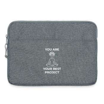 Mindfulness You Are Your Best Project - Laptop bag 15" - heather grey - Front
