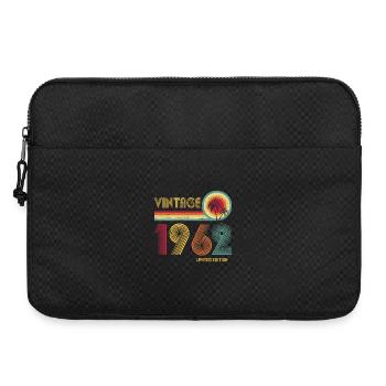 Retro-Design im 70er-Jahre-Stil - Laptoptasche 15" - Schwarz - Vorne