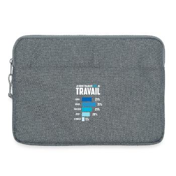 Je Donne Toujours 100% au Travail Humour Bureau - Sacoche pour ordinateur portable 15 pouces - gris chiné - Devant