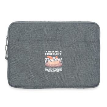 Poterie météo du week-end sans travaux ménagers - Sacoche pour ordinateur portable 15 pouces - gris chiné - Devant