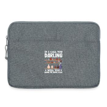 Darling, more clay for your pottery - Laptop bag 15" - heather grey - Front
