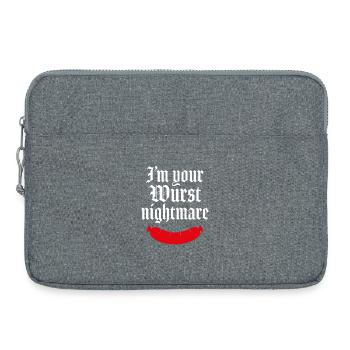 Je suis ton pire cauchemar - Sacoche pour ordinateur portable 15 pouces - gris chiné - Devant