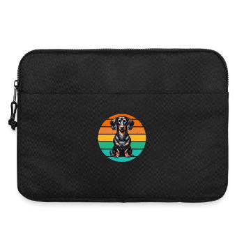 Dackel Hund Dackelzüchter Dackelliebhaber Teckel - Laptoptasche 15" - Schwarz - Vorne