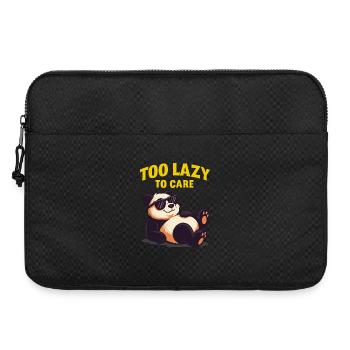 Conception de panda trop paresseux pour s'en soucier - Sacoche pour ordinateur portable 15 pouces - noir - Devant