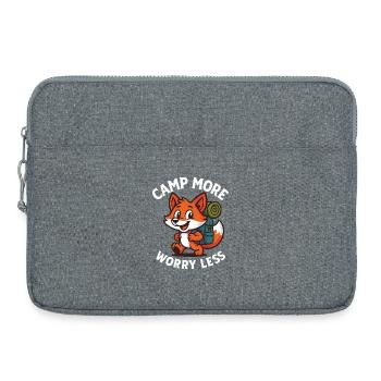 Camp More Worry Less Fuchs Design - Laptoptasche 15" - Grau meliert - Vorne
