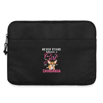 T-shirt fille et chihuahua - Sacoche pour ordinateur portable 15 pouces - noir - Devant