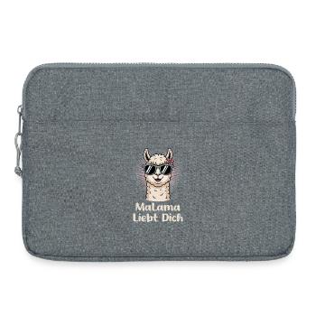 Bald Mama MALAMA LIEBT DICH Lustiges - Laptoptasche 15" - Grau meliert - Vorne