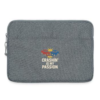 Demolition Derby Fan Pit Crew Crash Driver Fair - Laptoptasche 15" - Grau meliert - Vorne