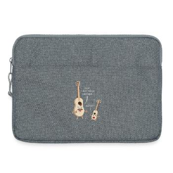 UKE Ich bin dein Vater Lustiges Gitarren-Wortspiel - Laptoptasche 15" - Grau meliert - Vorne