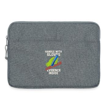 Chimiste légiste Laboratoire de criminalistique Toxicologie - Sacoche pour ordinateur portable 15 pouces - gris chiné - Devant