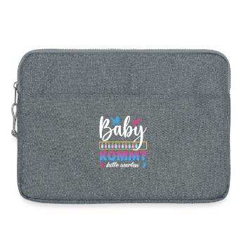 Bald Mama BABY KOMMT BITTE WARTEN Lustig - Laptoptasche 15" - Grau meliert - Vorne