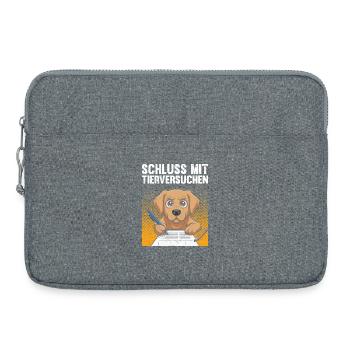 Tierschutz STOPPT TIERVERSUCHE LUSTIG - Laptoptasche 15" - Grau meliert - Vorne