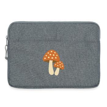 Charmante Pilzillustration für Naturliebhaber - Laptoptasche 15" - Grau meliert - Vorne