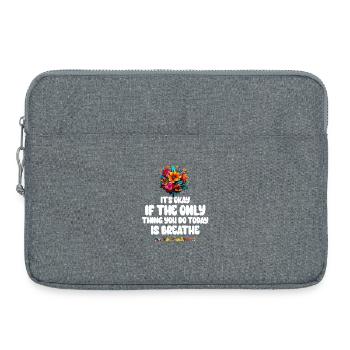 Ce n’est pas grave si la seule chose est l’haleine - Sacoche pour ordinateur portable 15 pouces - gris chiné - Devant