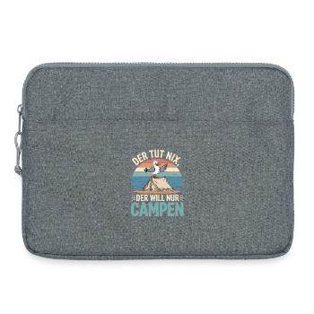  Der Tut Nix Der Will Nur Campen Möwe Zelt Strand - Laptoptasche 15" - Grau meliert - Vorne