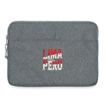 Lima Peru Retro Lettering - Laptop bag 15" - heather grey - Front