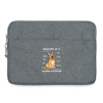 German Shepherd Anatomy - Laptop bag 15" - heather grey - Front