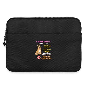 Book Lover German Shepherd - Laptop bag 15" - black - Front