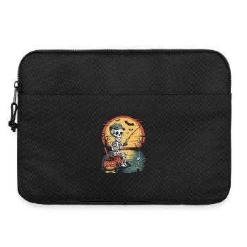 Skelet of an angler at full moon - Laptop bag 15" - black - Front
