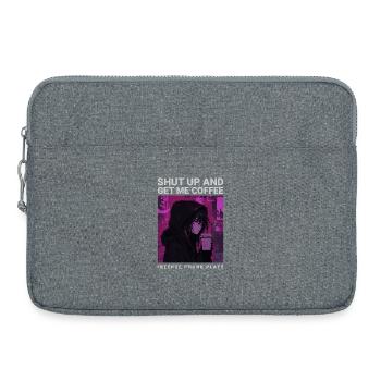 Shut Up And Get Me Coffee Anime Girl Kaffee Phonk - Laptoptasche 15" - Grau meliert - Vorne