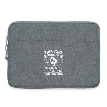 Cette fille court sur les chats et le yoga de contorsion - Sacoche pour ordinateur portable 15 pouces - gris chiné - Devant