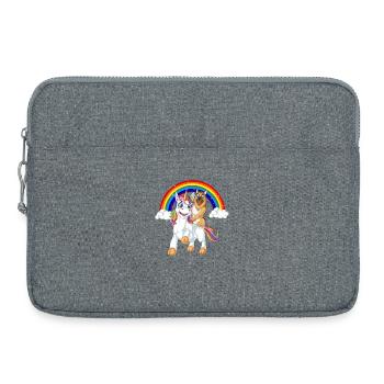 Berger Allemand Sur Licorne - Sacoche pour ordinateur portable 15 pouces - gris chiné - Devant