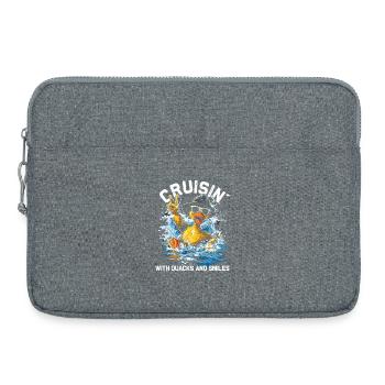 Rubber duck crew enjoys cruise - Laptop bag 15" - heather grey - Front