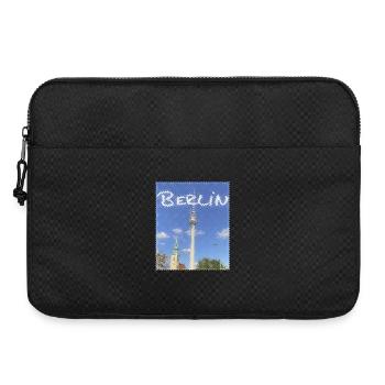 Design néon de la tour de télévision de Berlin - Sacoche pour ordinateur portable 15 pouces - noir - Devant