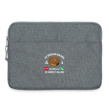 Bretagne Kouign-Amann – Humor & bretonischer Stolz - Laptoptasche 15" - Grau meliert - Vorne