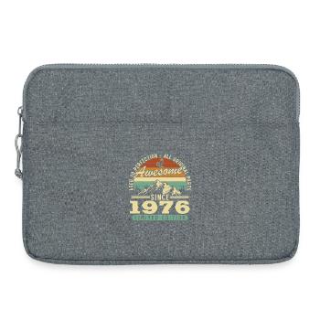 50 Année 1976 Vintage Rétro Cadeau d’Anniversaire - Sacoche pour ordinateur portable 15 pouces - gris chiné - Devant