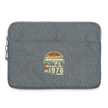 50 Année 1976 Vintage Rétro Cadeau d’Anniversaire - Sacoche pour ordinateur portable 15 pouces - gris chiné - Devant