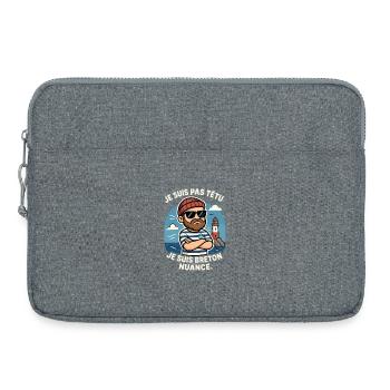 Brittany - I'm Not Stubborn I'm Breton Funny - Laptop bag 15" - heather grey - Front