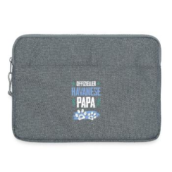 Havanese dog dad - Laptop bag 15" - heather grey - Front