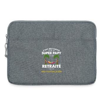 Notre Papy Retraité Vacances Tropical - Sacoche pour ordinateur portable 15 pouces - gris chiné - Devant