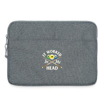 It Worked In My Head Funny Billiards Humor - Laptop bag 15" - heather grey - Front