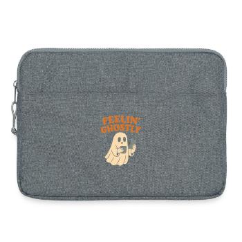 Felling Ghostly Design mit Smartphone - Laptoptasche 15" - Grau meliert - Vorne