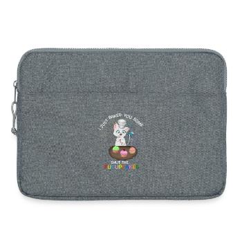 Cat Shut Fucupcakes T-shirt drôle - Sacoche pour ordinateur portable 15 pouces - gris chiné - Devant