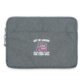 Get in looser Golfer Golf Golfen - Laptoptasche 15" - Grau meliert - Vorne