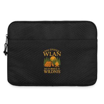 Das Einzige WLAN Ist Wildnis Camping Natur - Laptoptasche 15" - Schwarz - Vorne