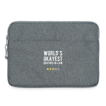 Le meilleur beau-frère du monde Humour sur les beaux-frères - Sacoche pour ordinateur portable 15 pouces - gris chiné - Devant