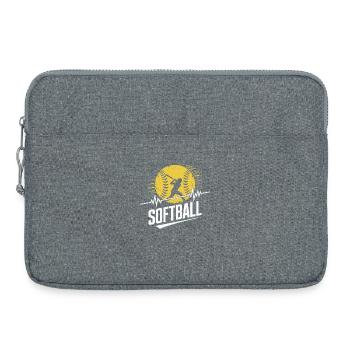 Softball - Laptop bag 15" - heather grey - Front