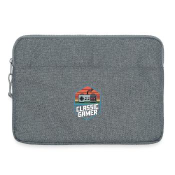 Classic Gamer Retro Controller Nostalgie - Laptoptasche 15" - Grau meliert - Vorne