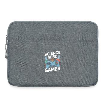 Science Nerd Gamer Controller Chemie Labor - Laptoptasche 15" - Grau meliert - Vorne