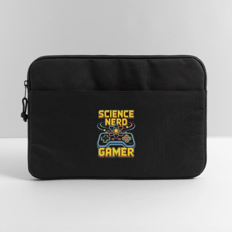 Science Nerd Gamer Atom Controller Wissenschaft Sacoche pour ordinateur portable 15 pouces