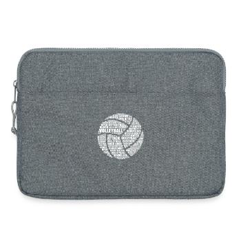 Volleyball Wort Kunst Geschenk - Laptoptasche 15" - Grau meliert - Vorne