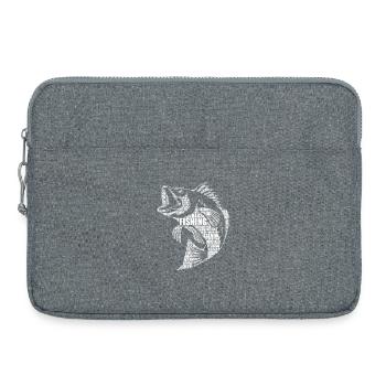 Mot Pêche Art Cadeau Design - Sacoche pour ordinateur portable 15 pouces - gris chiné - Devant