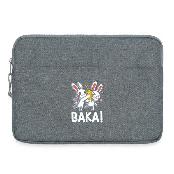Get Out Unnecessary Social Contact Baka Anime - Laptop bag 15" - heather grey - Front